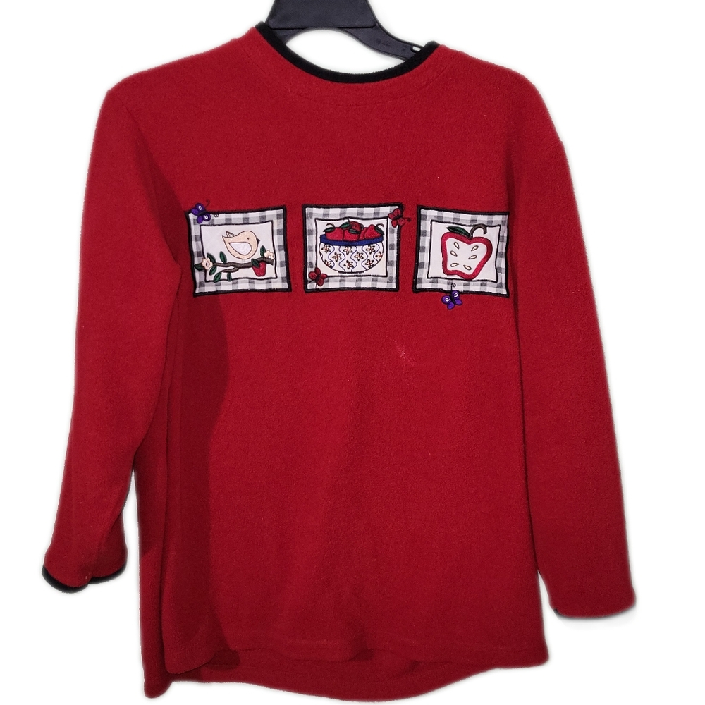 Vintage Jason Maxwell Embroidered Pull Over Crew Neck Sweater Womens Size XL